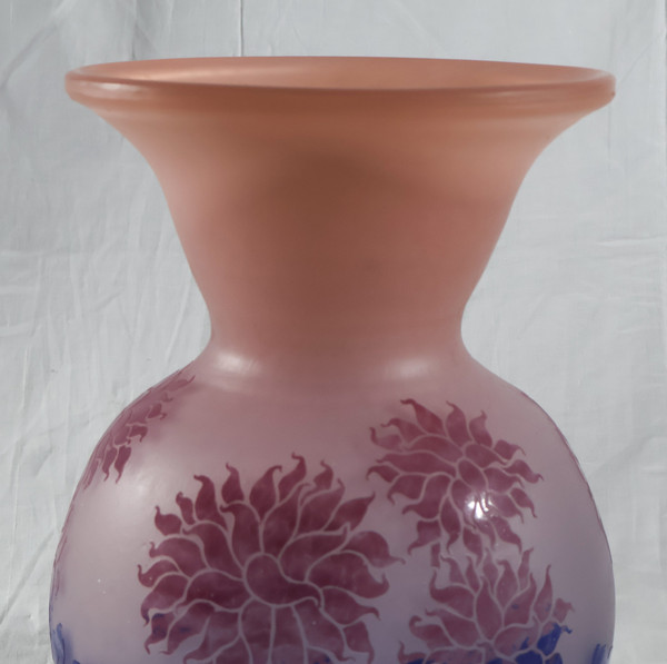 Grand vase boule signé DEGUE époque Art-Déco 