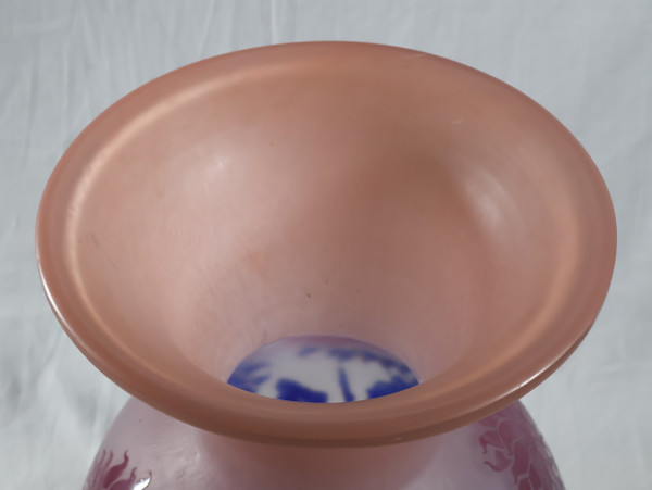 Grand vase boule signé DEGUE époque Art-Déco 
