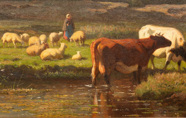 Tiere auf der Weide - Louis Robbe (Zertifiziert)