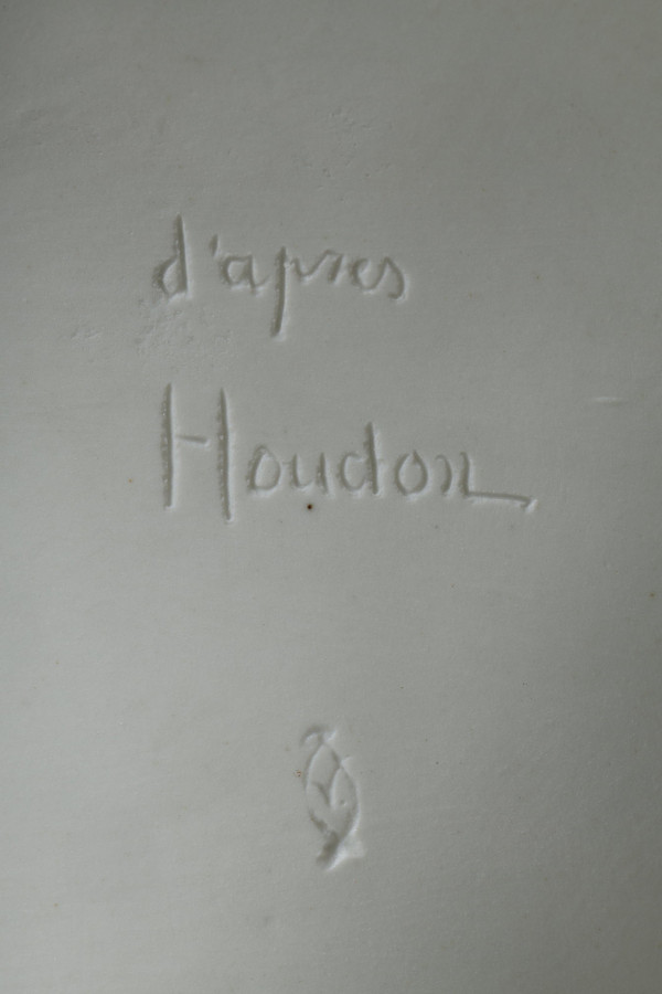 Bust in biscuit after Jean Antoine Houdon (1741-1828): modesty