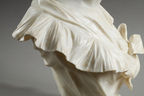 Busto di donna in marmo, Henri Emile ALLOUARD (1844-1929)