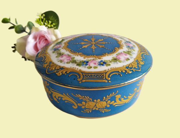 Hand Painted Porcelain Candy Box Manufacture Rebais