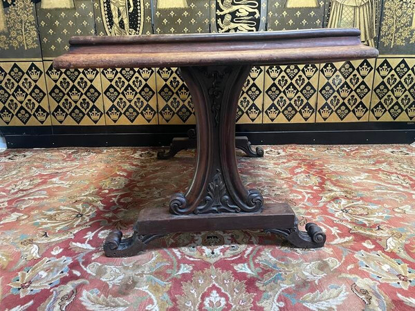 Table de bistrot en acajou style Art Nouveau 