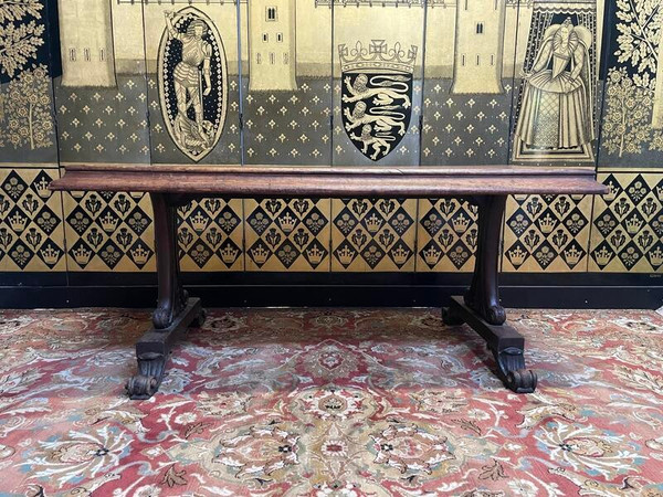 Table de bistrot en acajou style Art Nouveau 