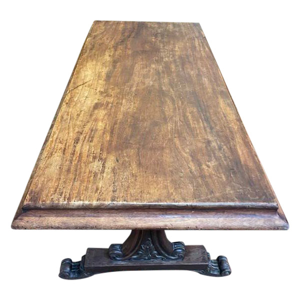 Table de bistrot en acajou style Art Nouveau 