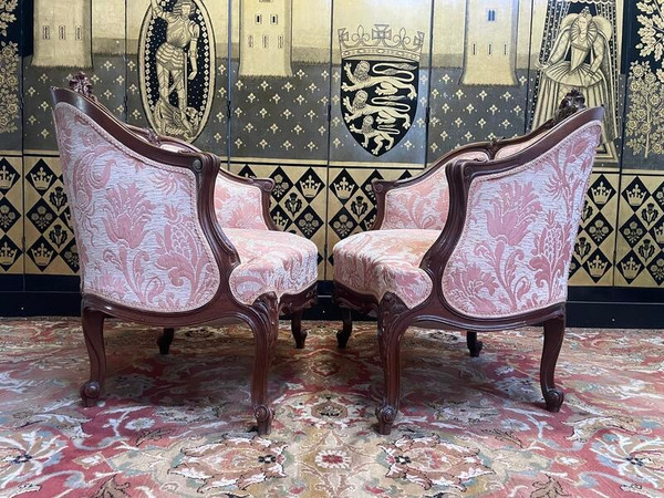 Paire de fauteuils Louis XV - Rocailles