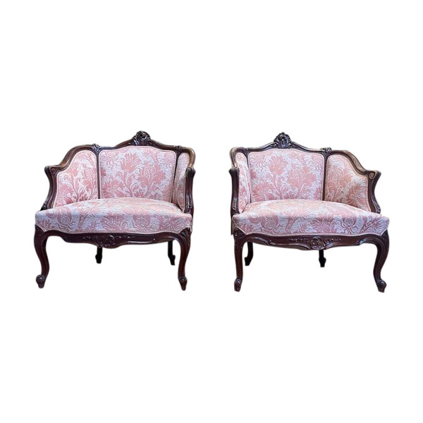 Paire de fauteuils Louis XV - Rocailles