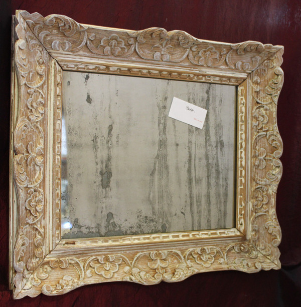 42 X 49 Cm Antique Mirror, Montparnasse Antique Frame, Mercury Glass