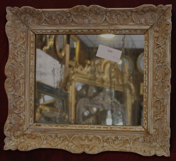 42 X 49 Cm Antique Mirror, Montparnasse Antique Frame, Mercury Glass