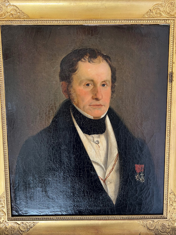 Grand Portrait du Capitaine Herlin, Officier de la Légion d'Honneur - XIXème Siècle