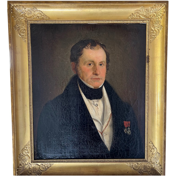 Grand Portrait du Capitaine Herlin, Officier de la Légion d'Honneur - XIXème Siècle