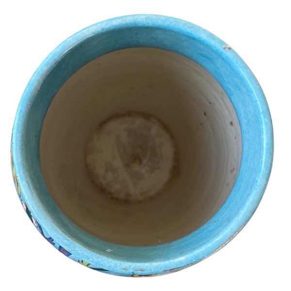 Vase en Faïence avec Décor Floral - Marque E.G. pour Édouard Gilles - Fin 19ème Siècle