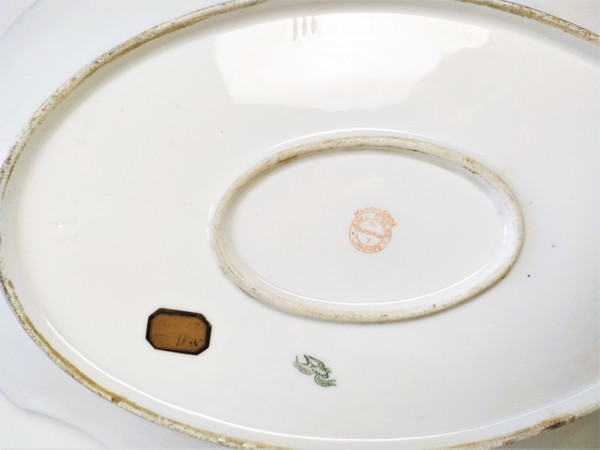  Limoges Grand Plat En Porcelaine  Peint à La Main