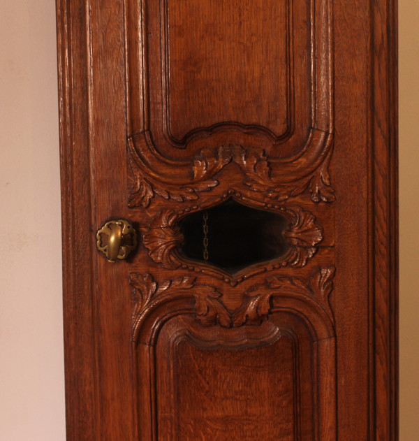 18th Century Oak Longcase Clock From Belgium