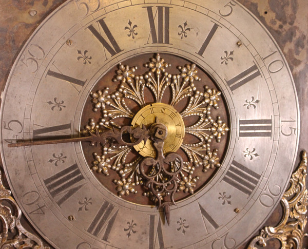 18th Century Oak Longcase Clock From Belgium