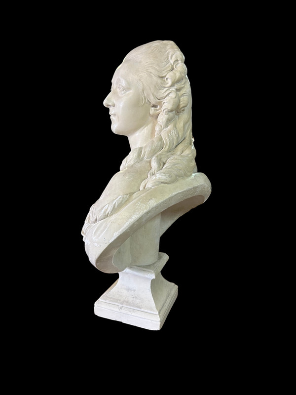 Large Plaster Bust of the Countess Du Barry After Pajou Cast from the Louvre 20th Century H 72