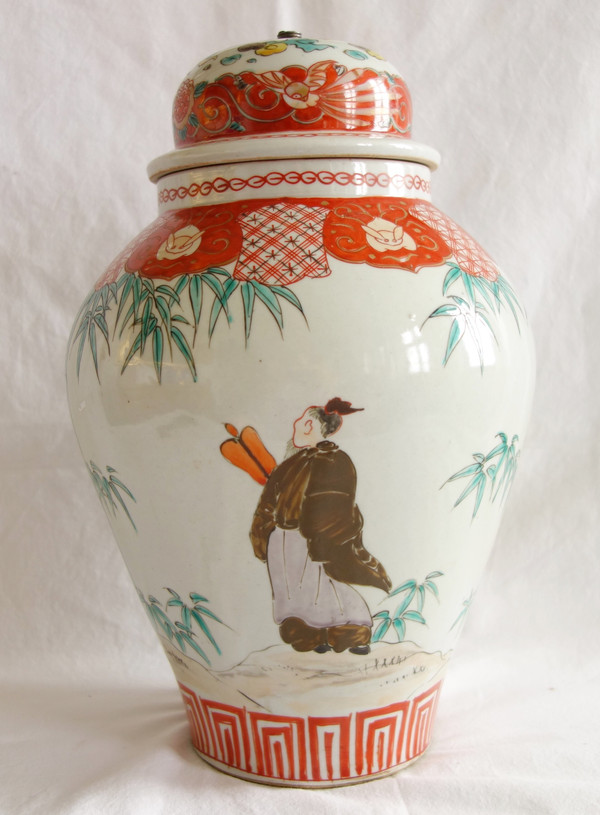 Chinese porcelain vase lamp, famille verte
