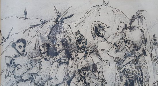 Richard de QUERELLES - Souvenir of a barrack of Napoleonic officers