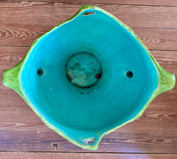 Magnificent Art Nouveau Barbotine Cache Pot