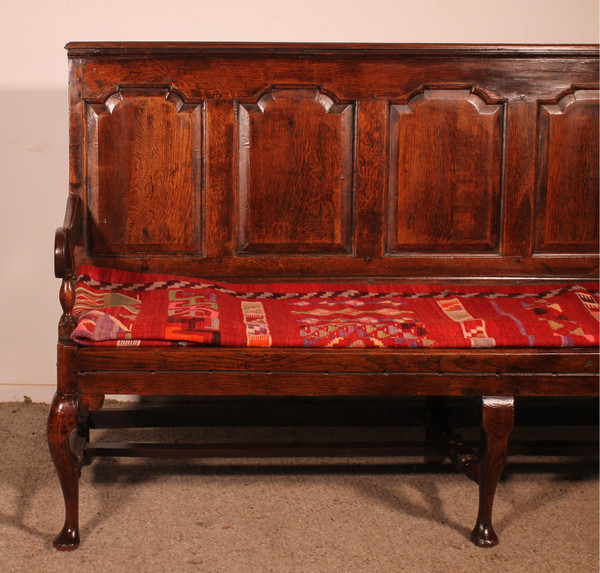 Chippendale Period Bench In Oak - 18th Century