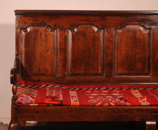 Chippendale Period Bench In Oak - 18th Century