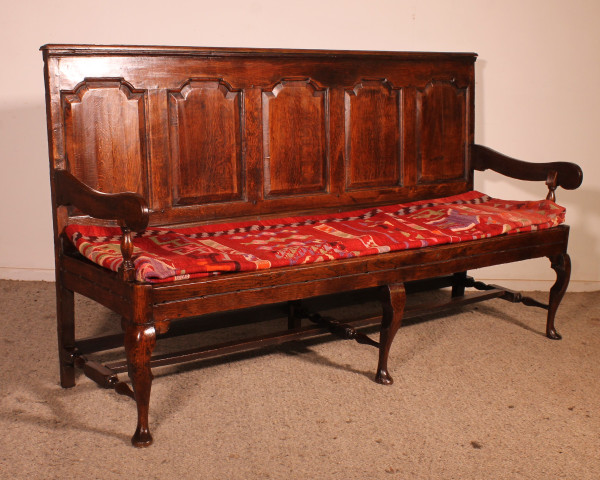 Chippendale Period Bench In Oak - 18th Century