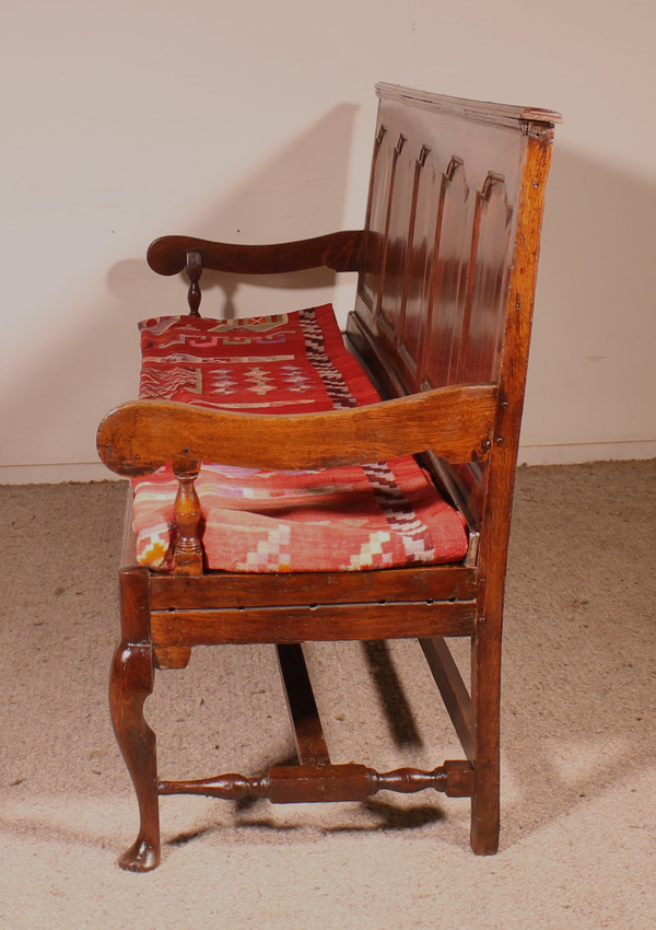 Chippendale Period Bench In Oak - 18th Century
