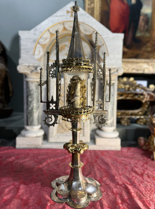  Reliquiario gotico ad ostensorio - 1500 circa