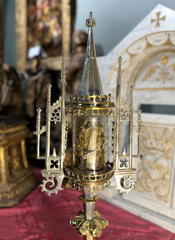  Reliquiario gotico ad ostensorio - 1500 circa