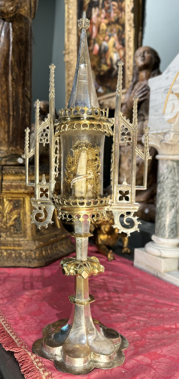  Reliquiario gotico ad ostensorio - 1500 circa