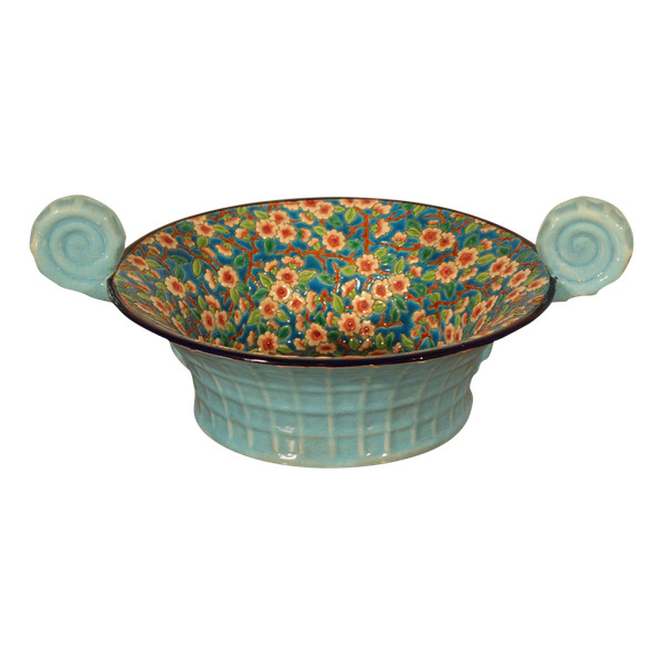 Art Deco cup from Longwy enamels