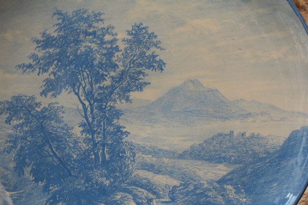 Grand plat de présentation en faïence de Premières, Jules Lavalle (1860-1880)