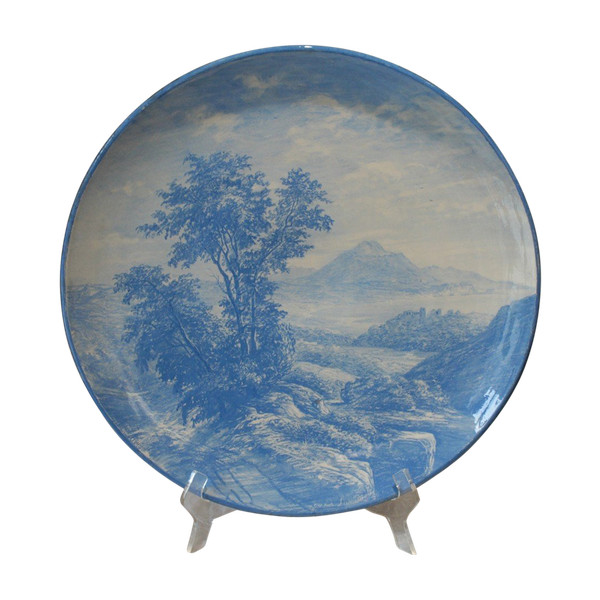 Grand plat de présentation en faïence de Premières, Jules Lavalle (1860-1880)