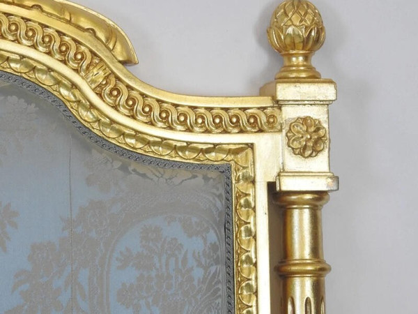 Letto in stile Luigi XVI in legno dorato