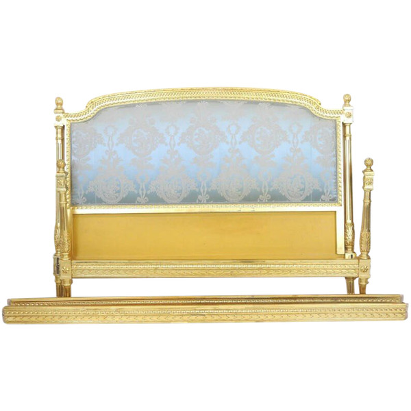 Letto in stile Luigi XVI in legno dorato