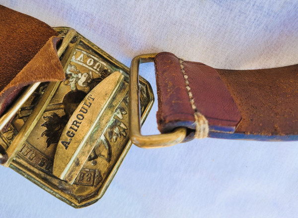 Ceinture de sapeurs pompiers devouement plaque