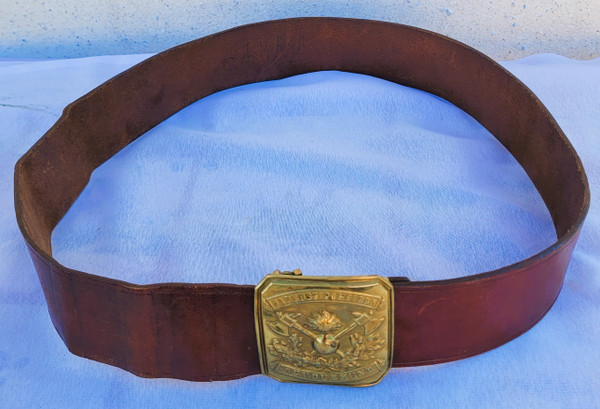 Ceinture de sapeurs pompiers devouement plaque