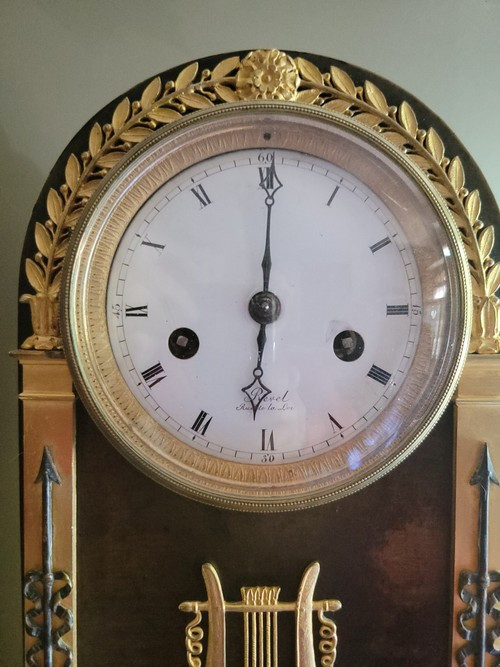  Empire style ormolu and patinated marble pendulum clock