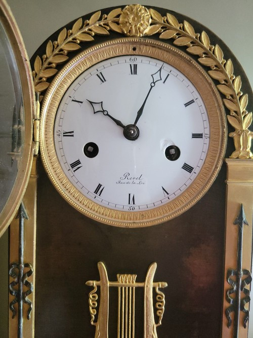  Empire style ormolu and patinated marble pendulum clock