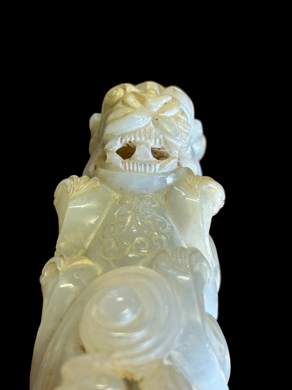 Scultura in giada cinese - Fallo con leone e drago - Cina inizio XX secolo - (in francese)