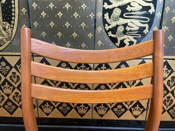 Set of 6 Scandinavian oak chairs