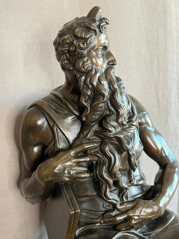 Scultura in bronzo Moise F. Barbedienne XIX secolo