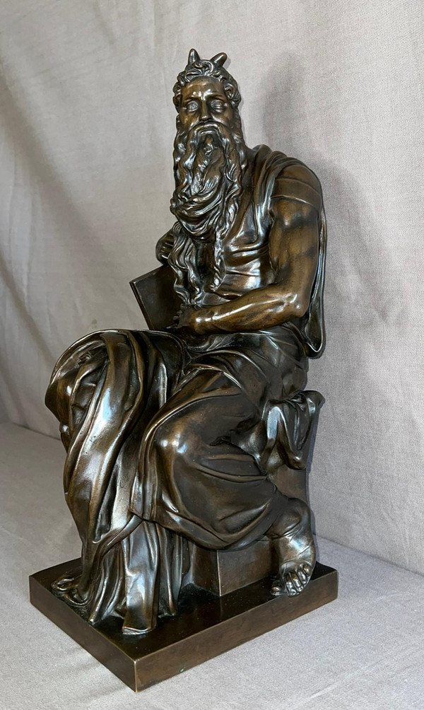 Scultura in bronzo Moise F. Barbedienne XIX secolo
