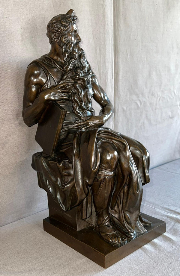 Scultura in bronzo Moise F. Barbedienne XIX secolo