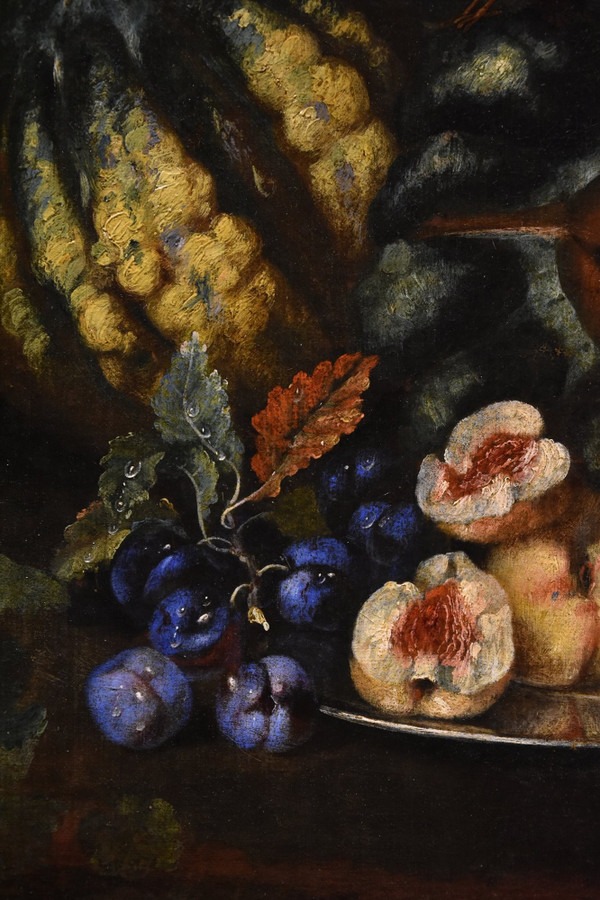 Früchtestillleben mit Grünspecht, Franz Werner Von Tamm (Hamburg 1658 - Wien 1754)