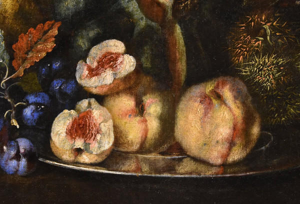 Früchtestillleben mit Grünspecht, Franz Werner Von Tamm (Hamburg 1658 - Wien 1754)