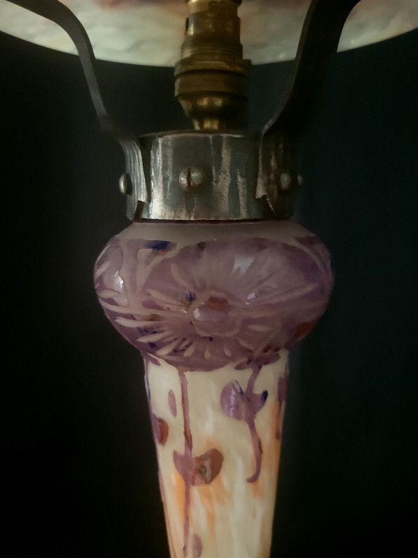 C. Schneider : lampe champignon "Ancolies "signée Charder/Le Verre Français"  1927 61928