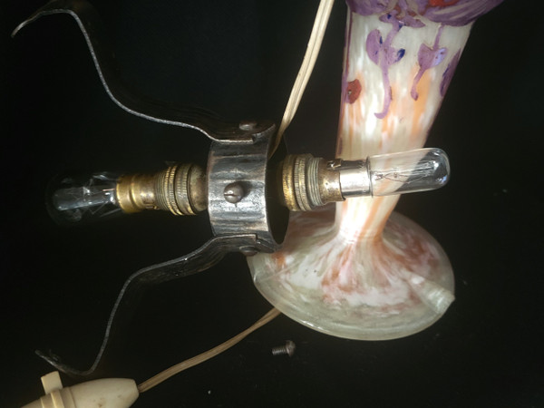 C. Schneider : lampe champignon "Ancolies "signée Charder/Le Verre Français"  1927 61928