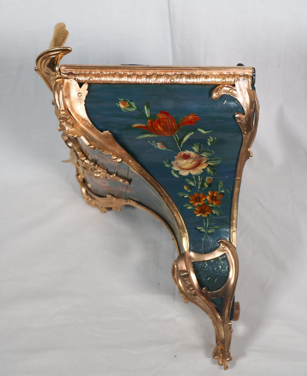 Cartel and Console in Martin A J Jollain varnish, Louis XV period