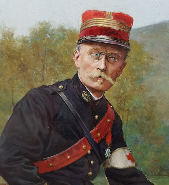 Etienne-Prosper BERN-BELLECOUR - Porträt von Major Doctor Daymard